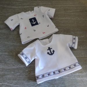 T-shirt marin pour poupée Wichtel - Moppet