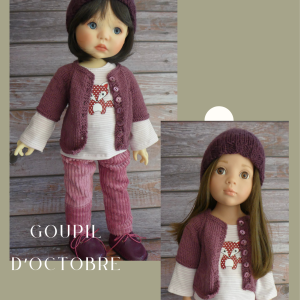 Goupil d'octobre prune pour poupées BB dolls - Gotz